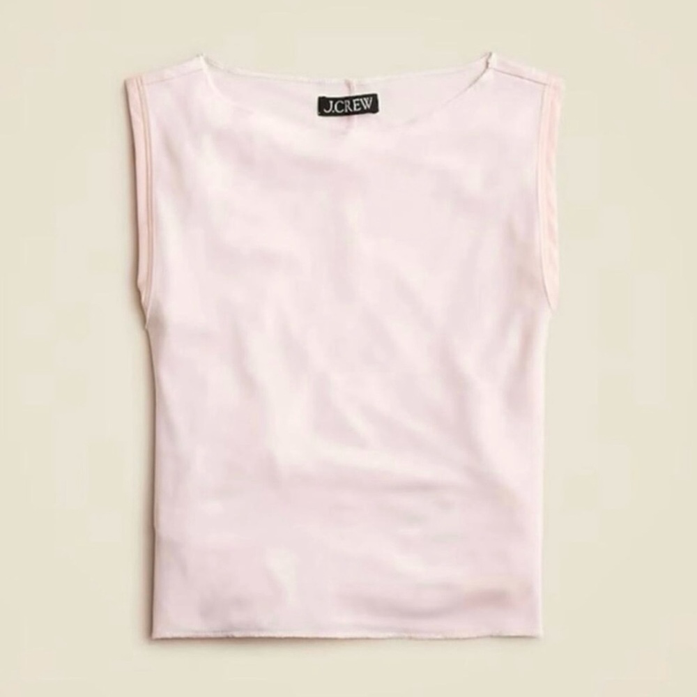 J. Crew Refined Rib Shell Tank Top Soft Blush Pink